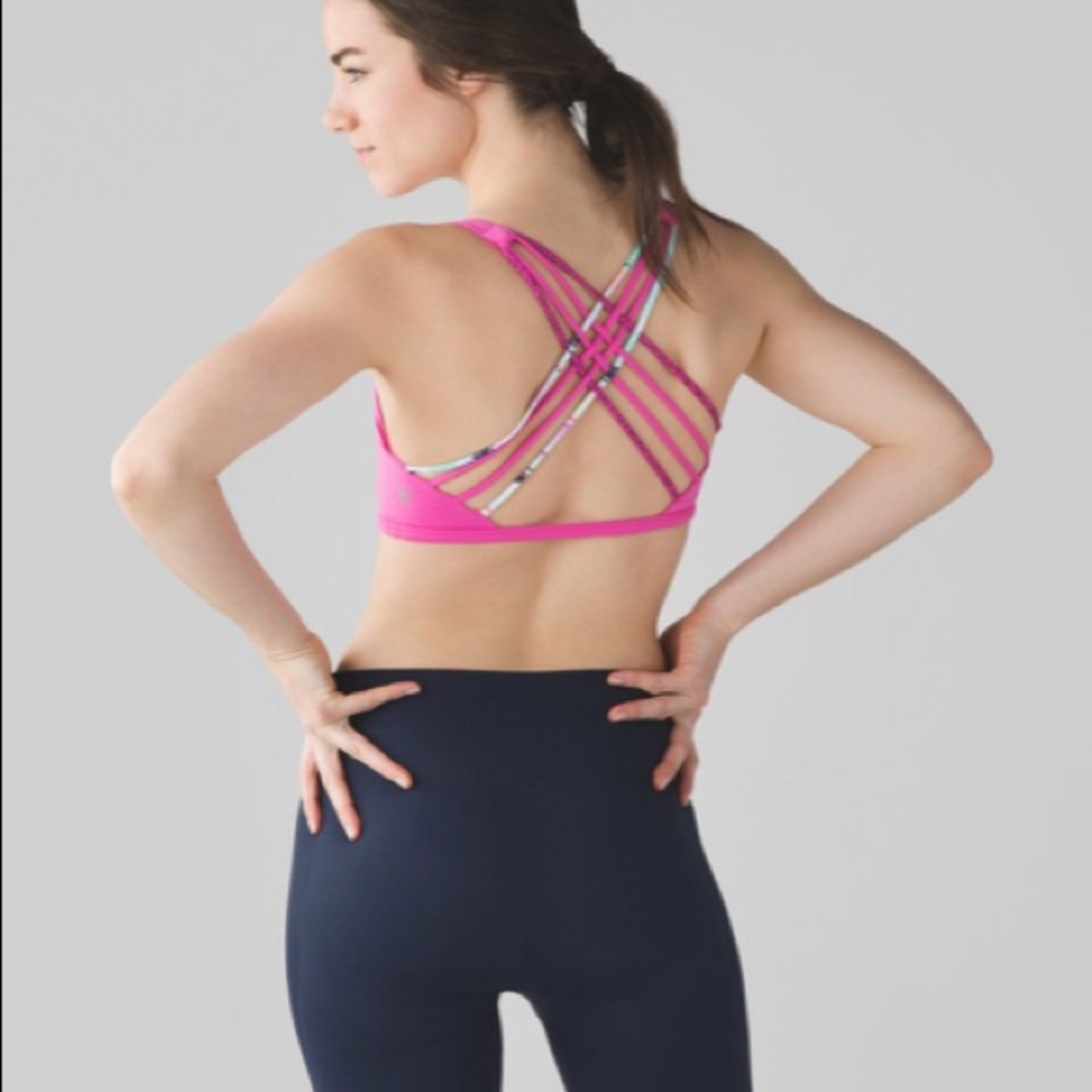Lululemon Free To Be Wild Pink Bra, 10, EUC